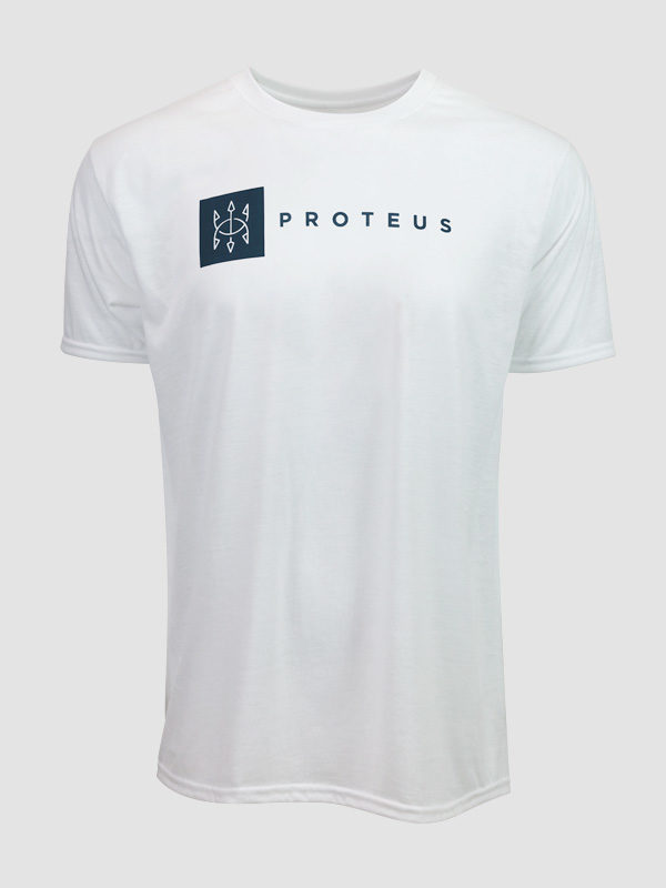 Proteus Logo Tee White - Proteus Snowboards